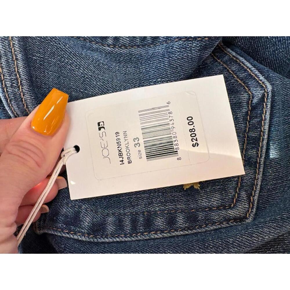 NWT New Joe's Jeans The Icon Skinny Mid Rise Jeans Embroidered Daisy 33 - Picture 7 of 7
